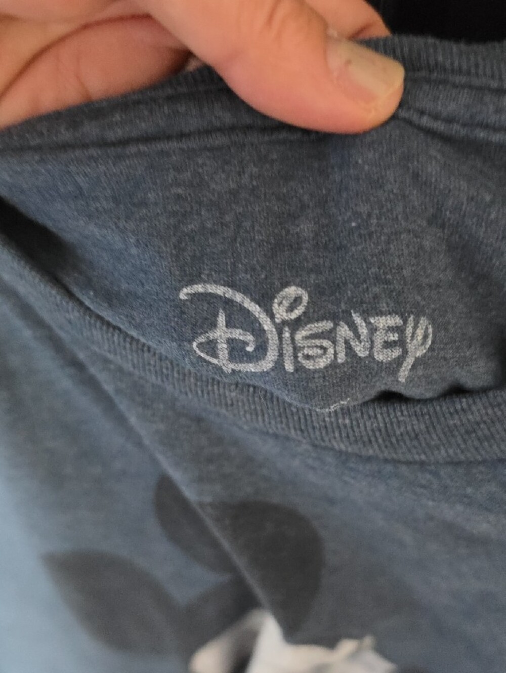 Disney Gray-Blue Mickey Mouse Graphic Tee with Red & Yellow Accents - Picture 2 of 3